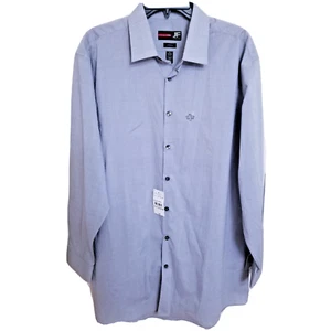 NWT Men's JF J Ferrar Dress Shirt "Gray Text Chambray" size 17-17.5 , 32-33 - Picture 1 of 8