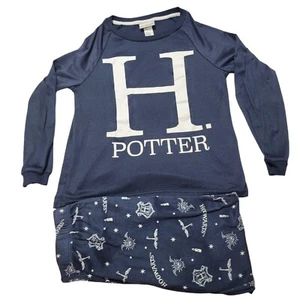 Harry Potter Womens Sleepwear 2pc Set Size XSmall PJ's Lounge Pajamas Blue - Picture 1 of 11