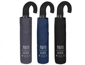 OMBRELLO TECHNOLOGY TINTA UNITA AUTOMATICO APRI E CHIUDI CON MANICO CURVO - Foto 1 di 9