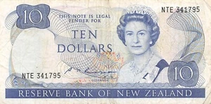 New Zealand  $10  ND. 1985  P 172b Series  NTE  Circulated Banknote G8 - Picture 1 of 2