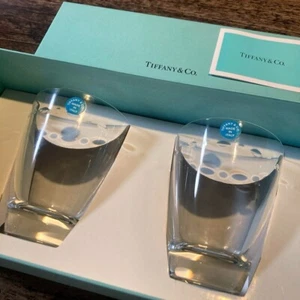 TIFFANY & Co. Gramercy DOF Pair Glass Made in Italy Unused in BOX - Picture 1 of 6
