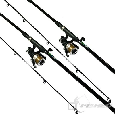 2 x Carp Fishing Rods And Reels. 12ft Fishing Rod With Reel And Line - Image 1 of 4