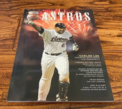 September 2007 Houston Astros Game Day Program Stadium Only Carlos Lee - Image 1 of 3