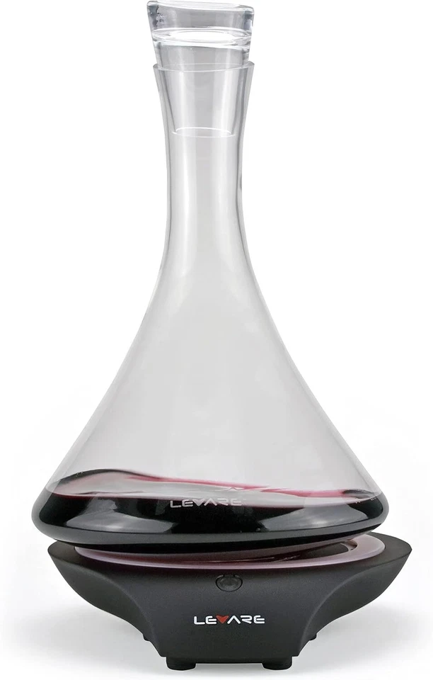 Levare Electric Aerator with Glass Wine Decanter Set Natural Aeration VES1561