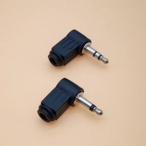3.5mm TRS 3pole Audio Male Jack Plug Right Angle Plugs for Phone Headset open - Picture 1 of 3