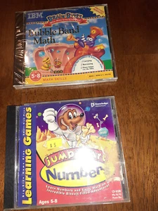 Brain Bytes Bubble Band Math (New) & JumpStart Numbers (Used) CD-Roms, Ages 5-8 - Picture 1 of 2