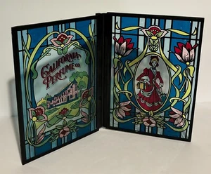 Avon Representative 1976 Holiday Gift Stained Glass California Perfume Co Frame - Picture 1 of 2