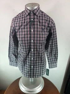 Ralph lauren Buttondown Hemd Damen 14R MEHRFARBIG Kariert Bestickt  - Bild 1 von 9