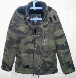 Hollister Faux Fur Lined Winter Parka Jacket Men's XS All Weather Collection - Picture 1 of 15