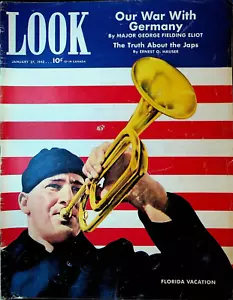 Look Magazine 27. Januar 1942 Zweiter Weltkrieg Antisemitismus Malin Studio Grantland Rice - Bild 1 von 2