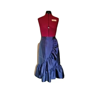 Eliza J Florence Wrap Skirt Blue Women Size 14 Ruffle - Picture 1 of 7