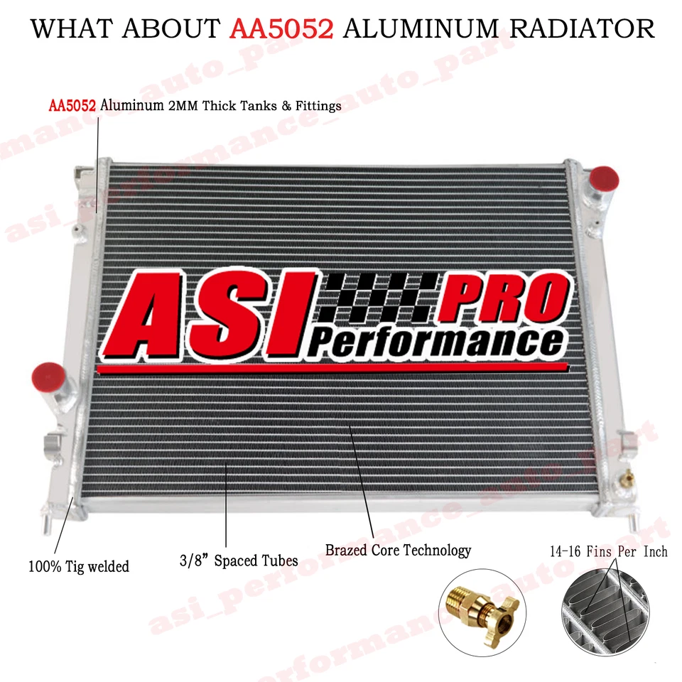 4 Row Aluminum Radiator for 2009-18 Dodge Charger Challenger CHRYSLER 300 V6 V8