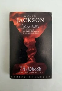 MICHAEL JACKSON - Scream / Childhood  EPIC CASSETTE Single with Insert  - Picture 1 of 5