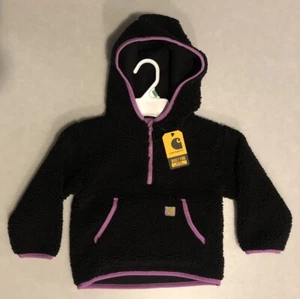 Carhartt  - Long-Sleeve Fleece Hooded Half-Zip Sweatshirt - Toddler Girl 2T - Picture 1 of 3