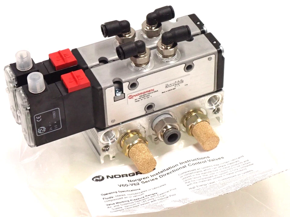 V61R511DC213AA NORGREN SOLENOIDE VÁLVULA CONTROL DIRECCIONAL PAR NUEVO Foto 1 de 4