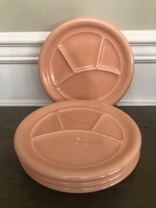 4 PAGNOSSIN IRONSTONE TREVISO Fondue geteilte Teller Mittagessen Abendessen 9" Italien KORALLE - Bild 1 von 5