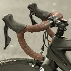 WEST BIKING Rennrad Fahrrad Lenkerbänder Rindsleder Lenkerband Braun ein Paar - Bild 1 von 15