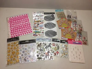 Vintage Scrapbook Sticker / Erasers Lot - Holiday / Cars / Animals - New - Picture 1 of 12