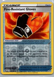 2021 Sword & Shield - Chilling Reign Fire-Resistant Gloves Uncommon #138 - Picture 1 of 2