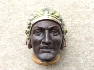 SCARCE C1910 VINTAGE RED INDIAN HEAD SHAPED ENGLISH MADE MONEY BOX - Picture 1 of 7