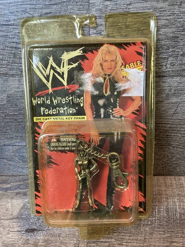 Vintage 1998 WWF Sable Die Cast Keychain Wrestling Placo Toys - New/sealed Cover
