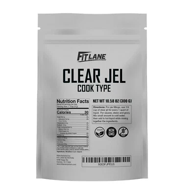 FIT LANE NUTRITION Clear Jel Cook Type Powder for Canning, Cooking and Pie Filling. 300 Gram Bag