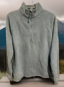 Eddie Bauer Women's Fleece Jacket Sea Blue 1/4 Zip Pullover Long Sleeve Size L - Picture 1 of 6