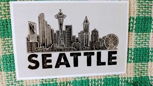 BEAUTIFUL BLACK & WHITE POST CARD SEATTLE WASHINGTON KING COUNTY - Picture 1 of 12