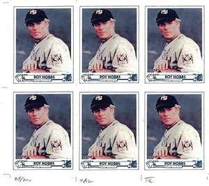 ROY HOBBS ~ Robert Redford New York Knights Baseball Rookie Card ~ Stats on Back