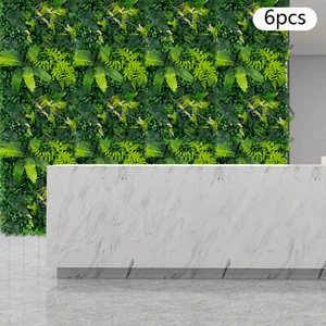 6PCS Greenery Walls, Artificial Greenery Wall, Artificial Grass Backdrop Wall - Picture 1 of 18