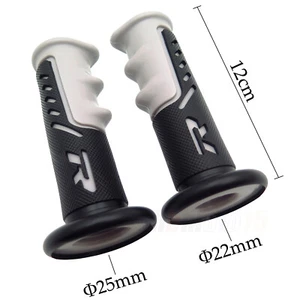 Left：7/8" Right：1” ATV WATERCRAFTS "R" Engraved Gel Grips Soft GRAY For Bike - Picture 1 of 7