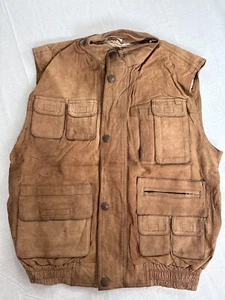 Vintage leather waistcoat 44" chest (1615) - Picture 1 of 3