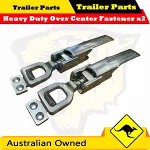 Heavy Duty Over Center Fastener x2 (Lock Latch handle) Trailer Tray Truck - Picture 1 of 6