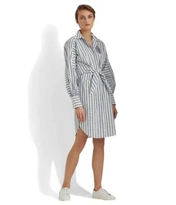 Camisa de tela ancha de algodón a rayas Lauren Ralph Lauren - Imagen 1 de 9