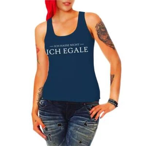 Frauen Trägershirt Top Ich hasse nicht ICH EGALE Status statement lustig spruch - Bild 1 von 4