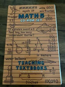 Teaching Textbooks Math 5 CD-ROM Set *CD’s 2-4 Only*- GOOD - Picture 1 of 2