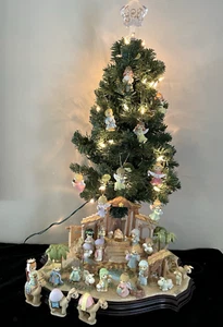 Rare 2007 Hawthorne Village Precious Moments Christmas Tree Nativity Set 35 Pcs - Picture 1 of 24