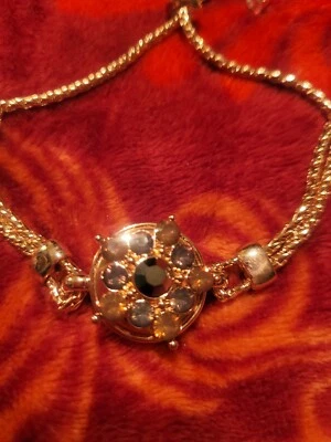 Pulsera de goma de oro rosa con broche de jengibre con un broche de 18mm para combinar con PRETTY!! Foto 1 de 4