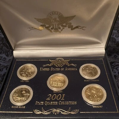2001 gold edition state quarter collection - Image 1 of 4