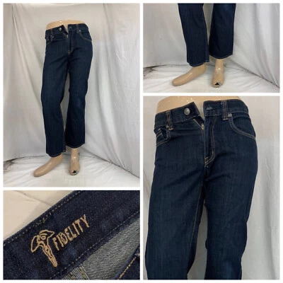 Fidelity Camino Jeans 32x29 (30 Tag) Dark Wash Cotton Stretch EUC YGI O1-102 - Image 1 of 4