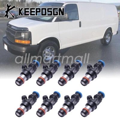 8X Fuel Injectors for 2005-2007 Chevrolet Chevy Express 1500 LS LT 5.3L 25317628 - Image 1 of 4