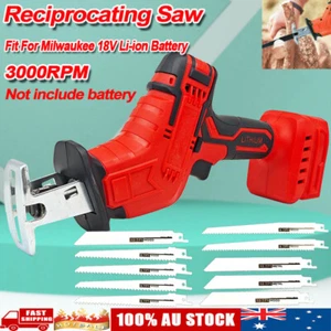 Cordless Reciprocating Saw Sabre Saw 3000RPM 10 Blade For Milwaukee 18V Battery - Picture 1 of 15