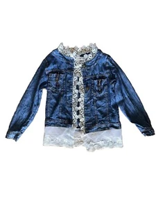Spunky Kids Girls Blue Denim Jacket Size 130 or 6/7 - Picture 1 of 6