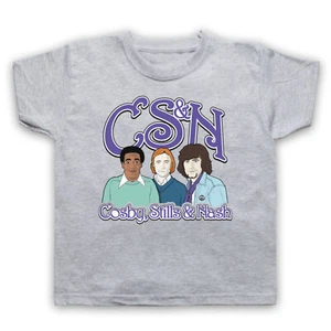 BILL COSBY STILLS & NASH FUNNY HIPSTER FOLK ROCK PARODY KIDS CHILDS T-SHIRT - Picture 1 of 11