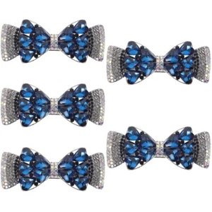 5 pezzi clip per capelli strass glitter forcina donna fermaglio per capelli arco nodo - Foto 1 di 12