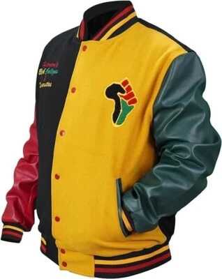 Chaqueta de cuero Letterman HBCU Pride de béisbol versión para unisex Foto 1 de 4