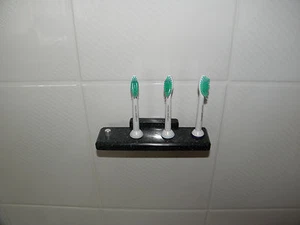 Zahnbürstenhalter Philips /CORIAN/Wandmontage OHNE BOHREN / eigene Herstellung - Bild 1 von 28