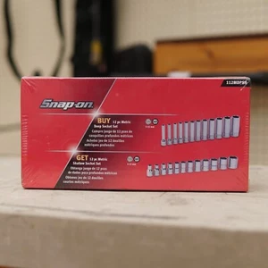 Snap-on 112MDPSH Two Piece 12pc Metric Deep & Shallow 5-15mm 1/4 Drive Set New - Picture 1 of 4