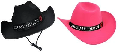 Adults Kiss Me Quick Hat Blackpool Great British Seaside Novelty Cowboy Hat - Image 1 of 3