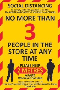 CORONA 19 COVID Türaufkleber 2m Social Distancing  - Bild 1 von 1